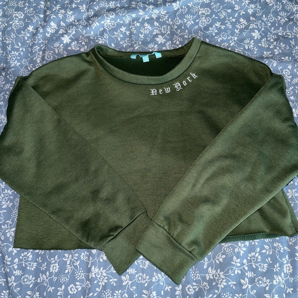 Olive Green 'New York' Sweatshirt